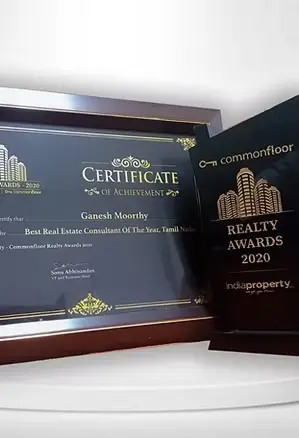 Best Real Estate Consultant Award 2020 - Ganesh Moorthy